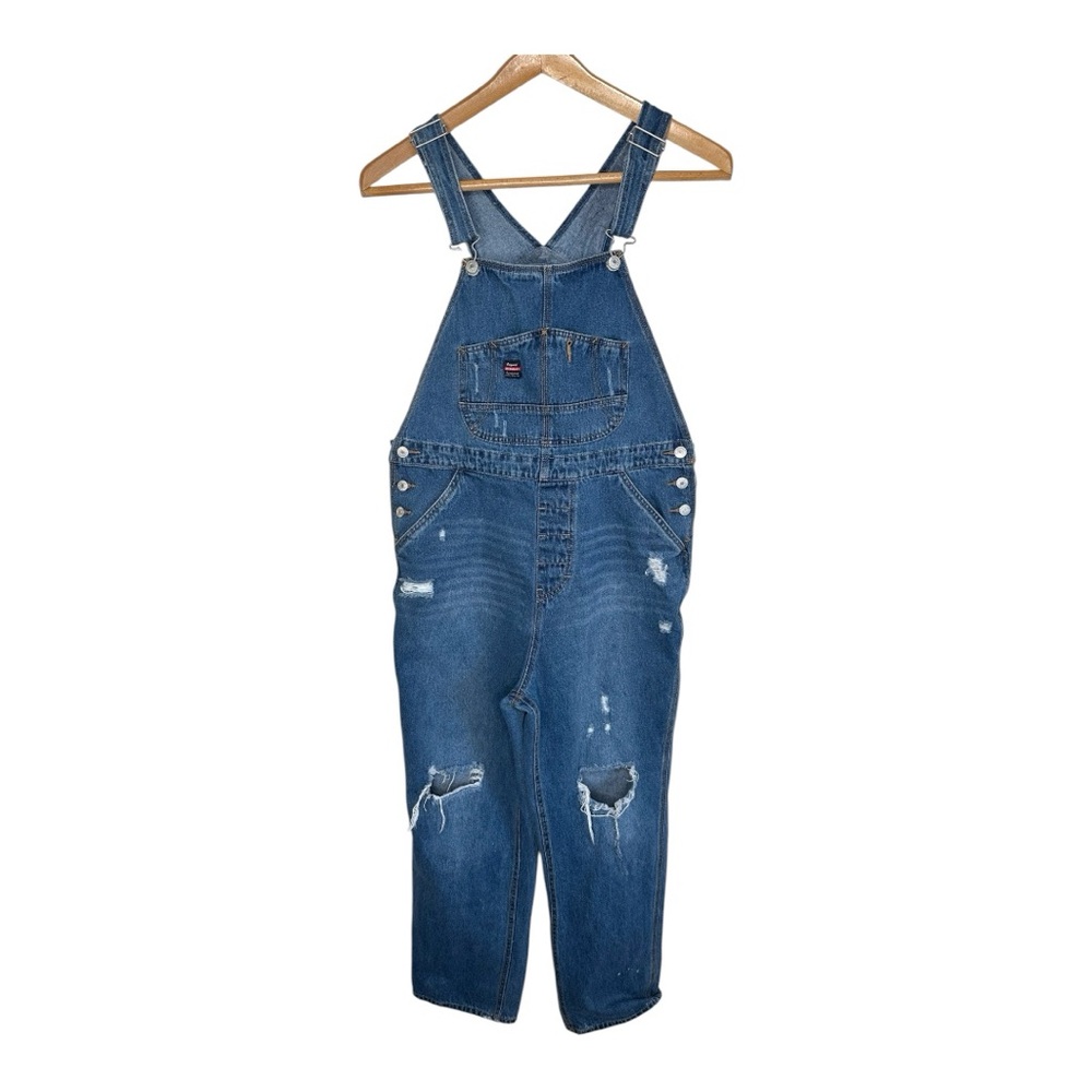 Unionbay Mario Destructed Overalls Size Large Distressed Thrashed Size Large